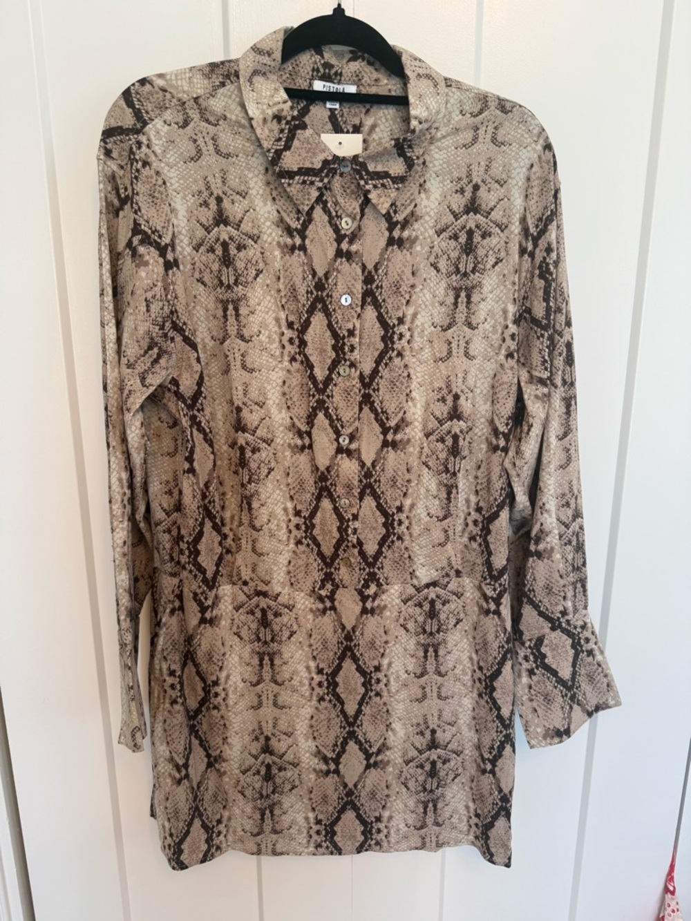 Pistola Knox Snake Print Shirt Dress NWT Sz L